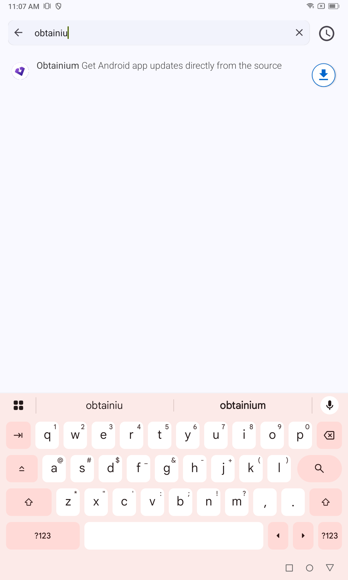 Search for Obtainium in F-Droid