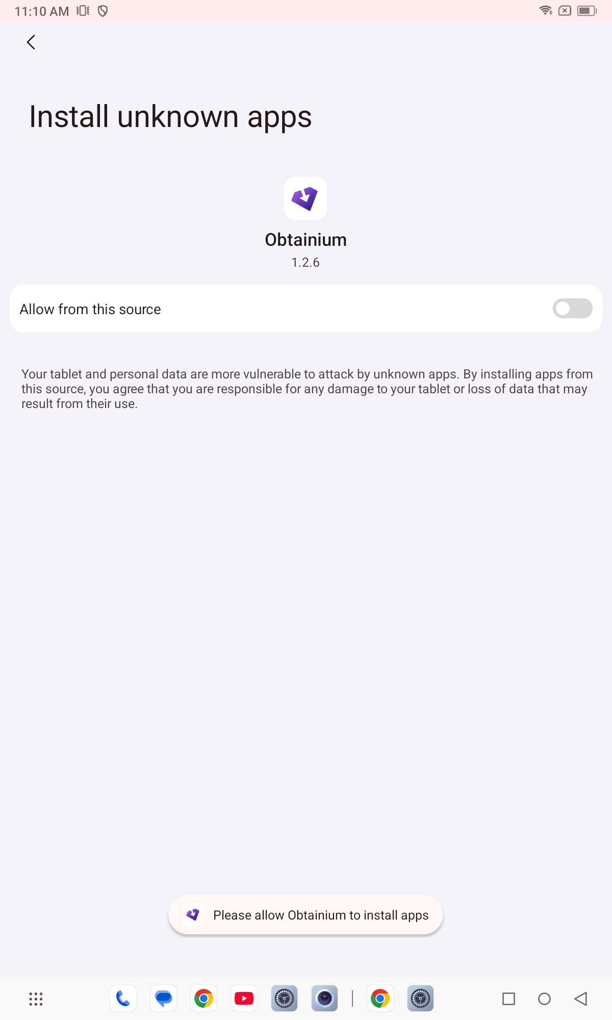 Allow installation