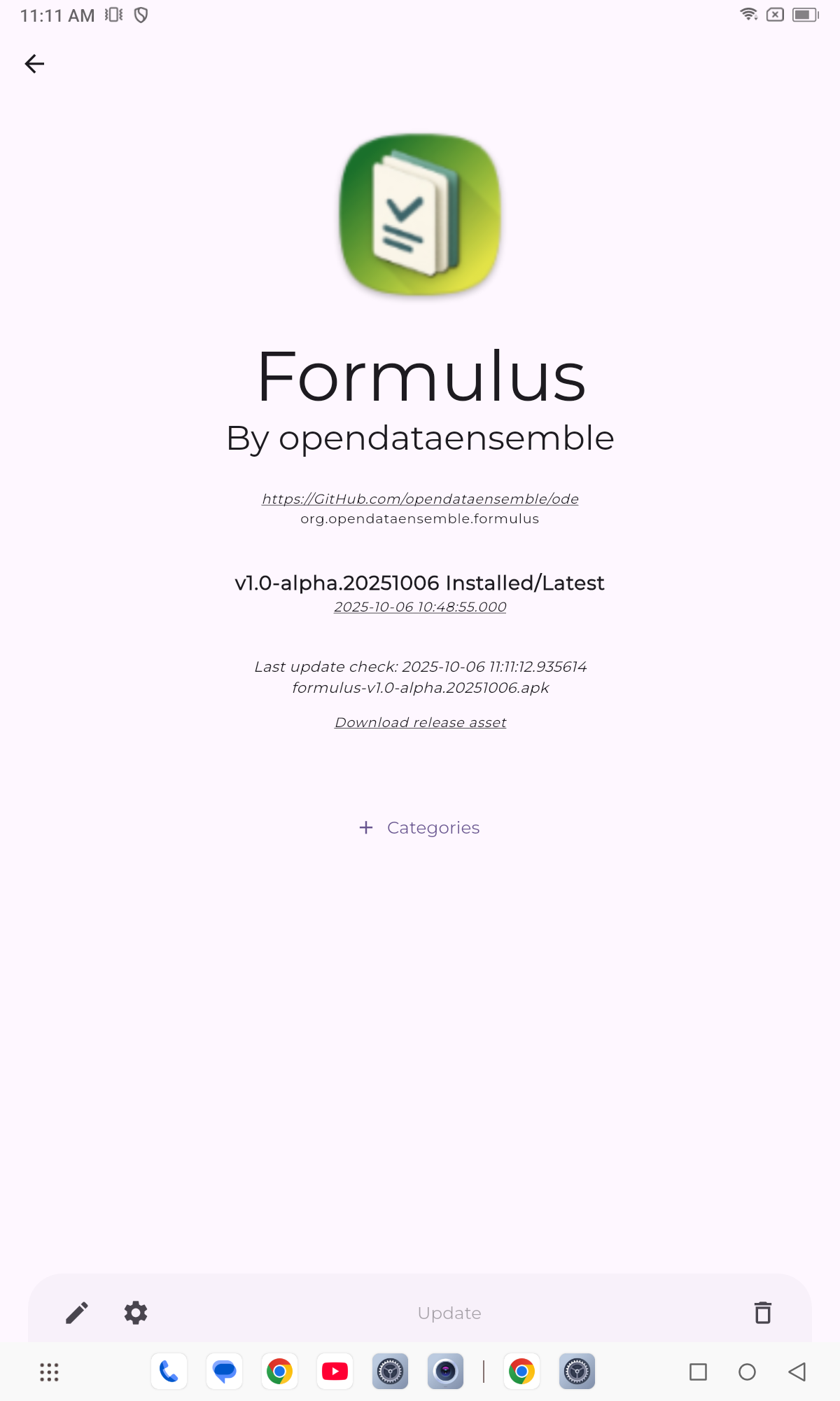Formulus installed