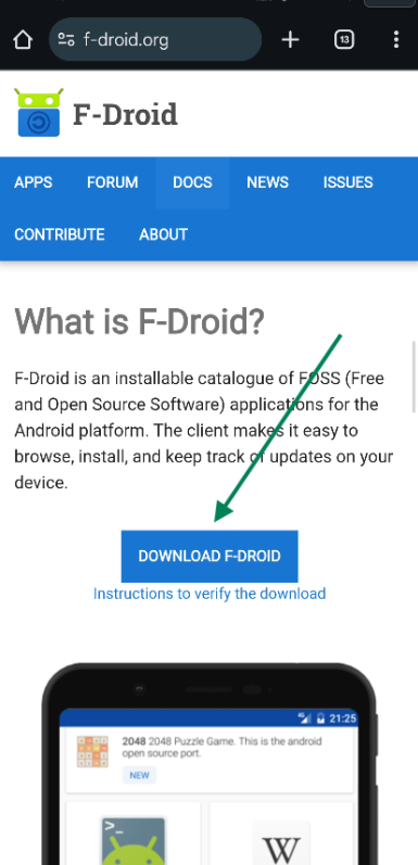 F-Droid Download Page