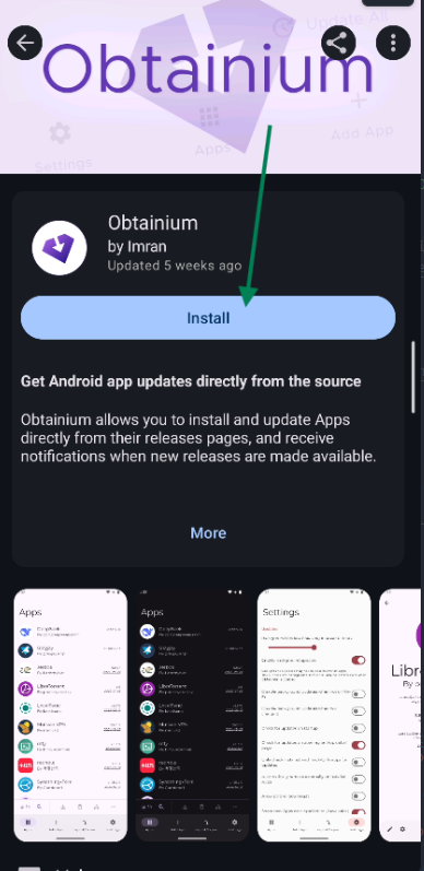 Obtainium Installation